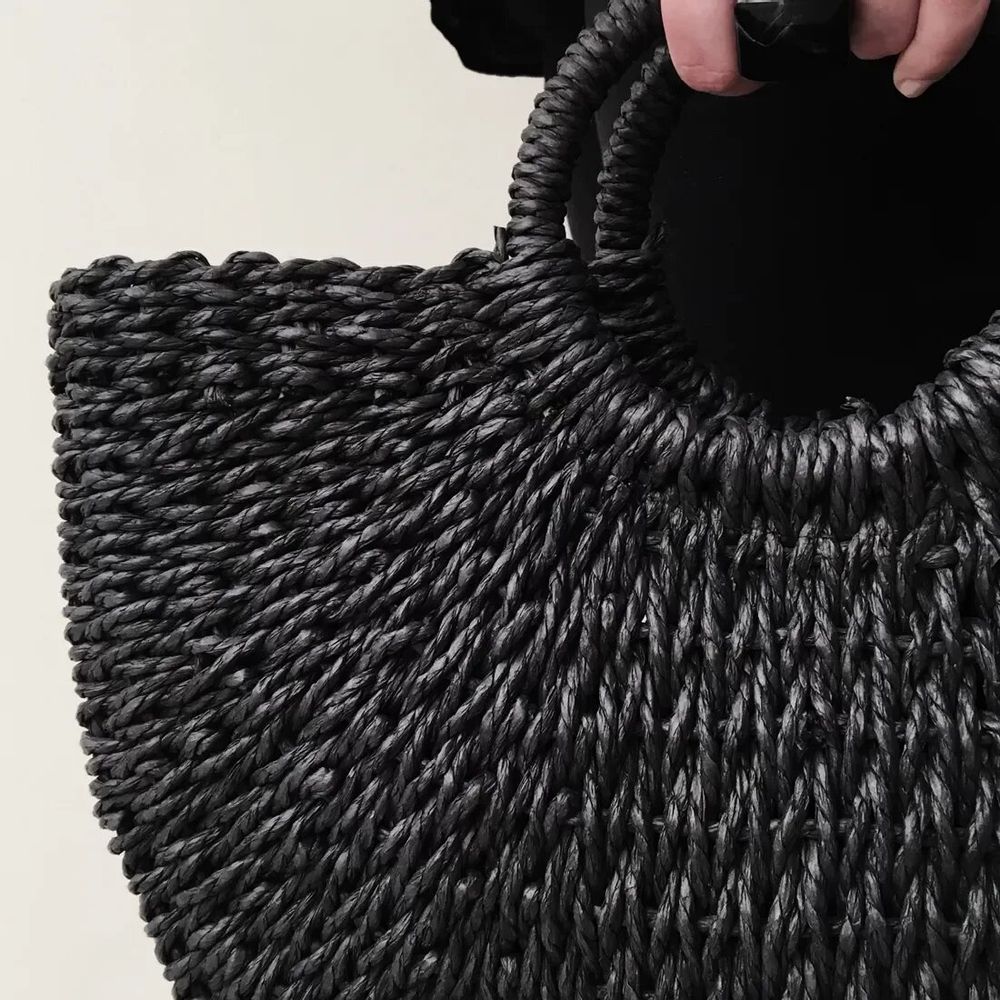 Sacs et cabas - Sac à main en bananier noir - BAAN