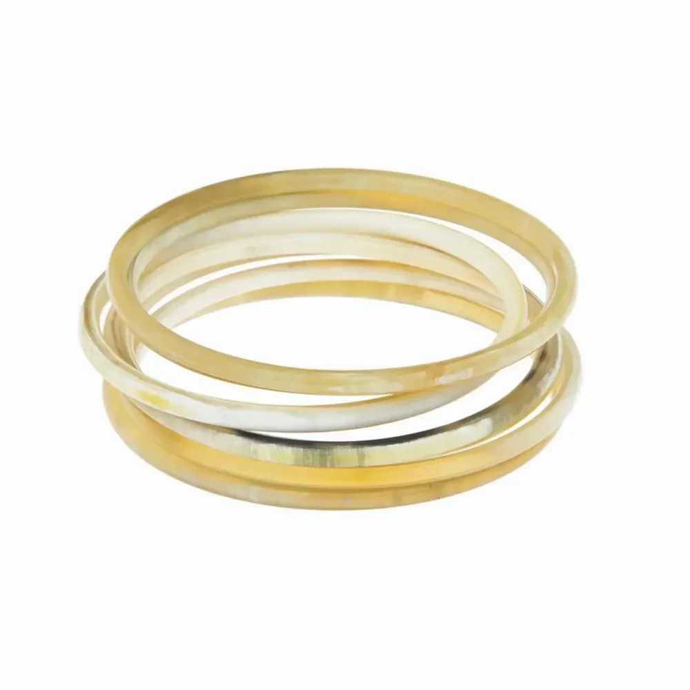 Bijoux - Semainier en corne - Rond Beige - BAAN