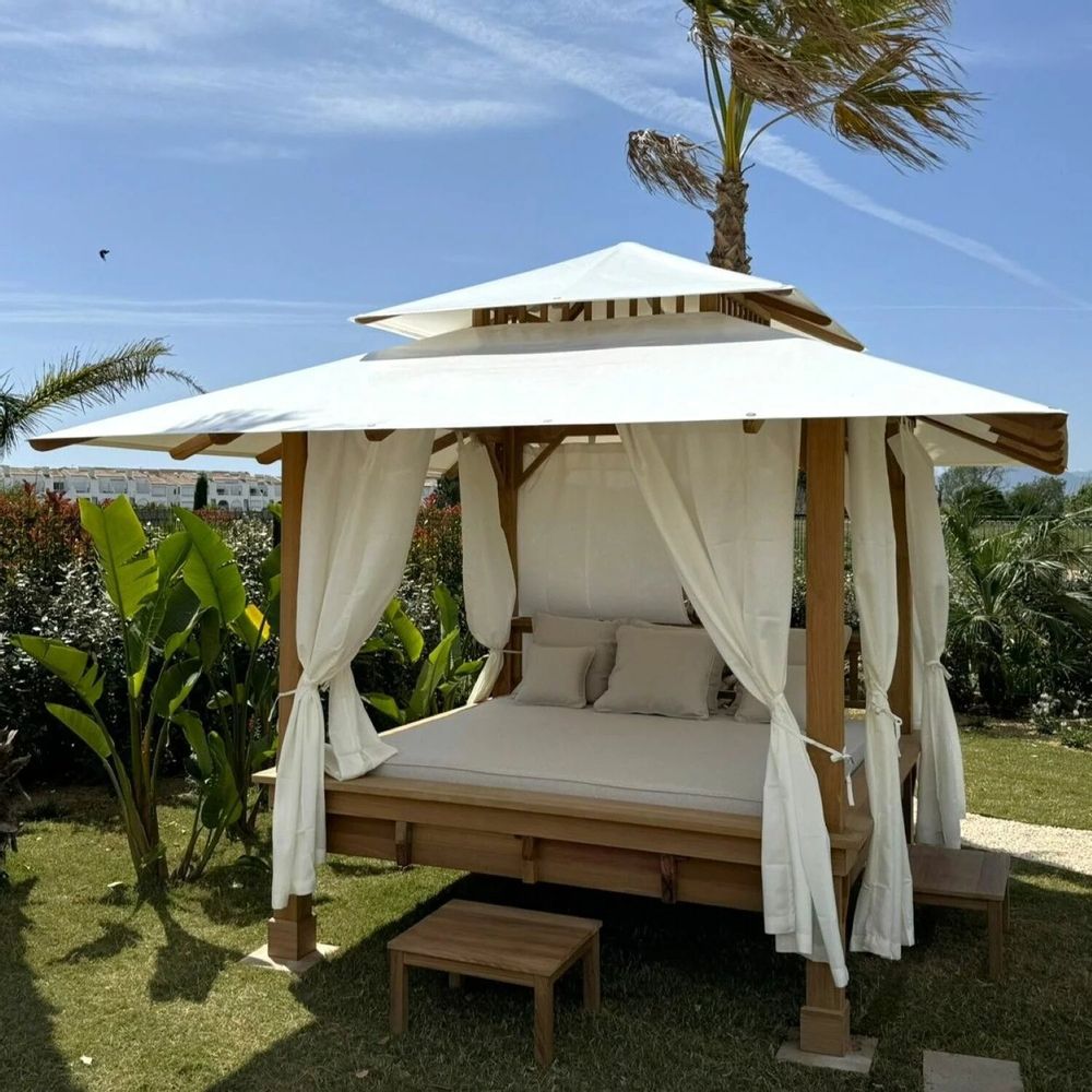 Gazébos, belvédères et pavillons de jardin - THUNDERBIRD - Gazebo, daybed, lit de jardin, espace détente, ombrage - HONEYMOON