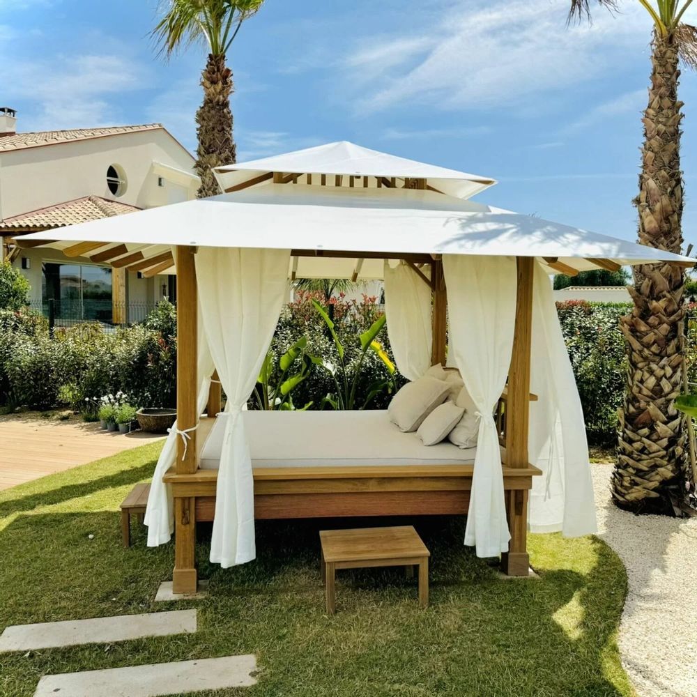 Gazébos, belvédères et pavillons de jardin - THUNDERBIRD - Gazebo, daybed, lit de jardin, espace détente, ombrage - HONEYMOON