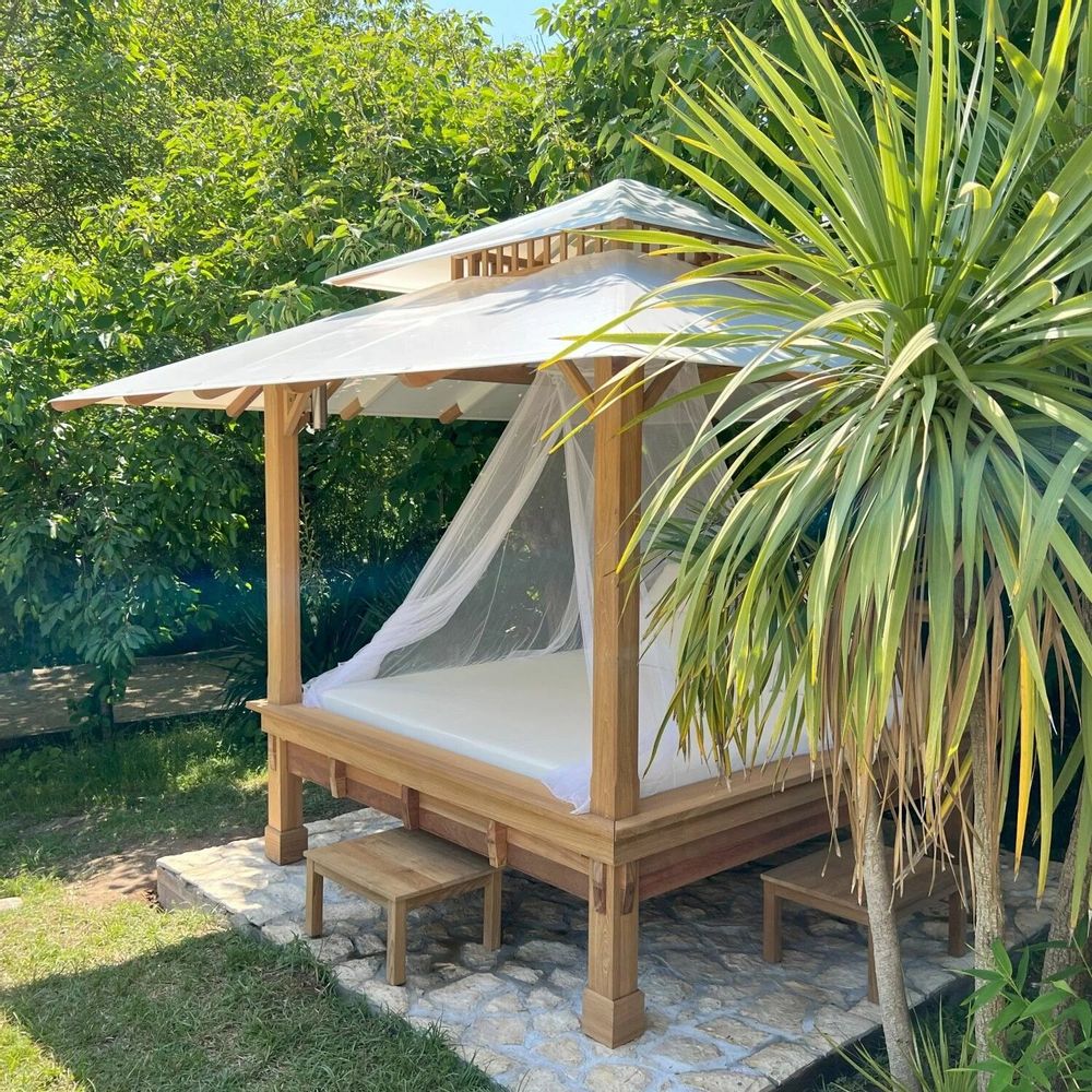 Gazébos, belvédères et pavillons de jardin - THUNDERBIRD - Gazebo, daybed, lit de jardin, espace détente, ombrage - HONEYMOON
