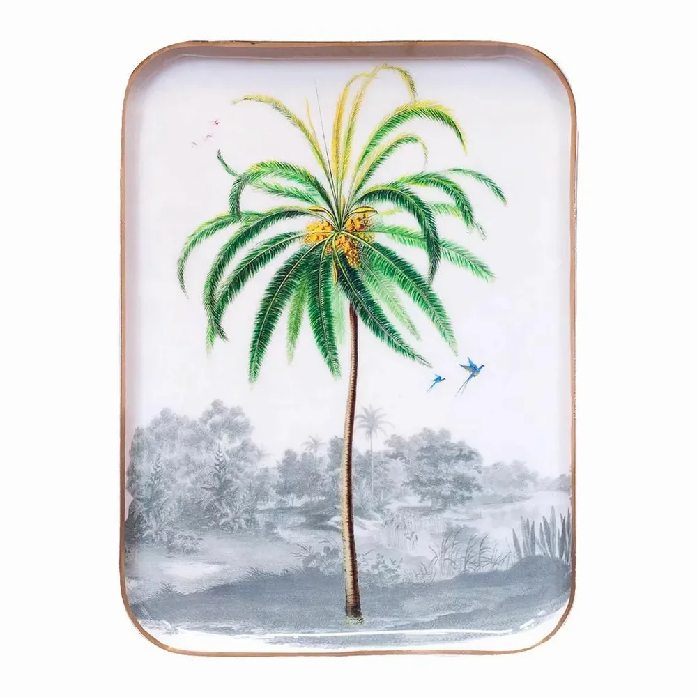 Trays - Plateau émaillé cocotier - PARADISIO IMAGINARIUM