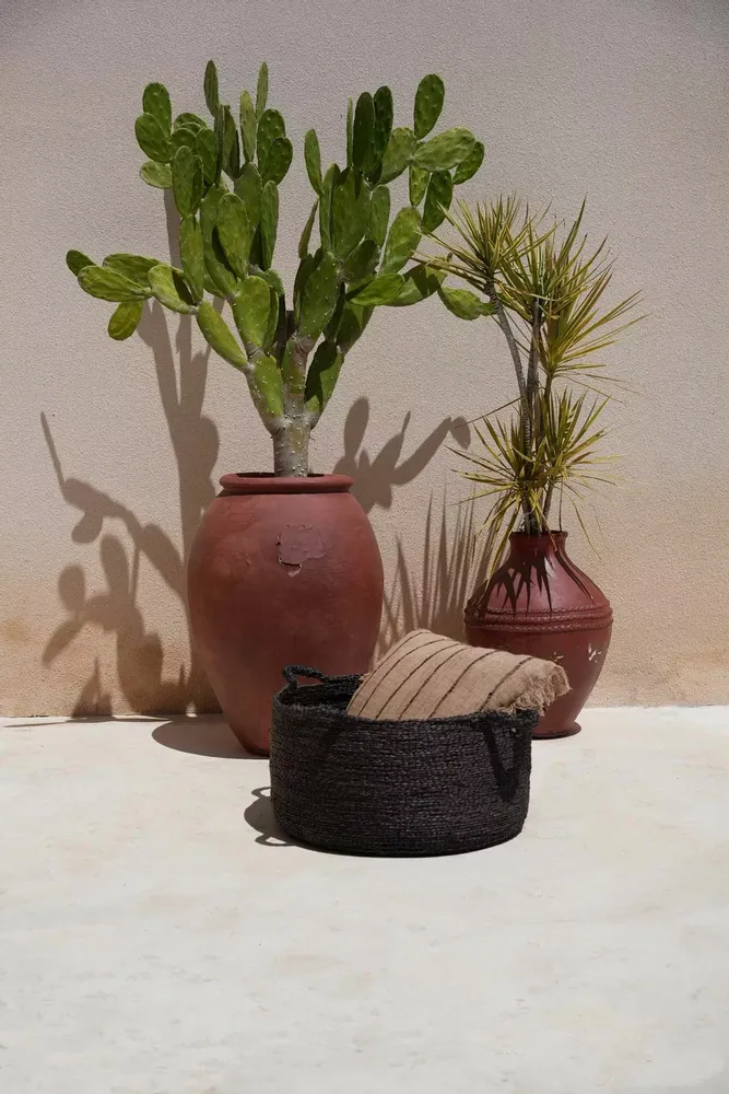 Laundry baskets - Les Quatre Mains Baskets - Black - L - BAZAR BIZAR LIVING