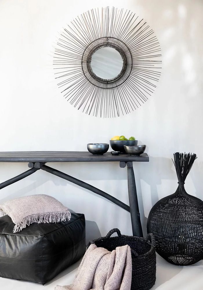 Paniers à linge - Paniers Les Quatre Mains, noirs, L - BAZAR BIZAR LIVING