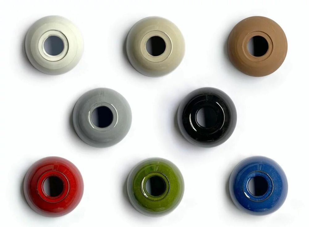 Lampes de table - ABISAL lampe à poser avec base en céramique ou émaillé en couleurs - LUXCAMBRA