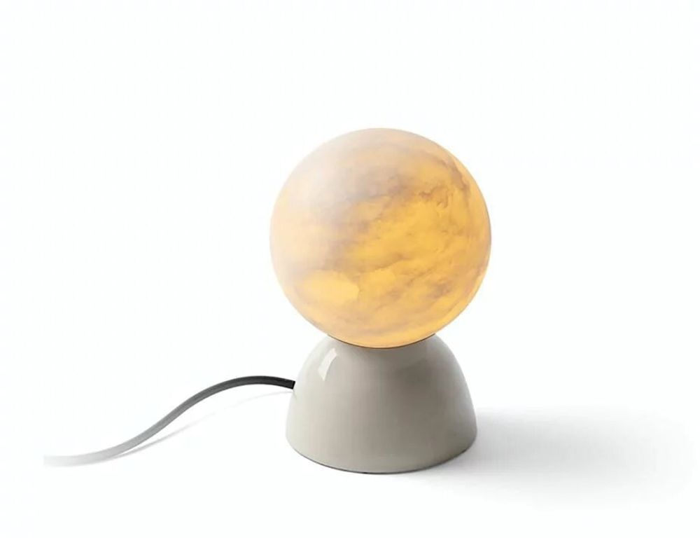 Lampes de table - ABISAL lampe à poser avec base en céramique ou émaillé en couleurs - LUXCAMBRA
