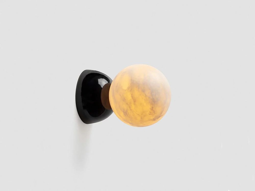 Wall lamps - ABISAL wall lamp with ceramic or colored glazed base - LUXCAMBRA
