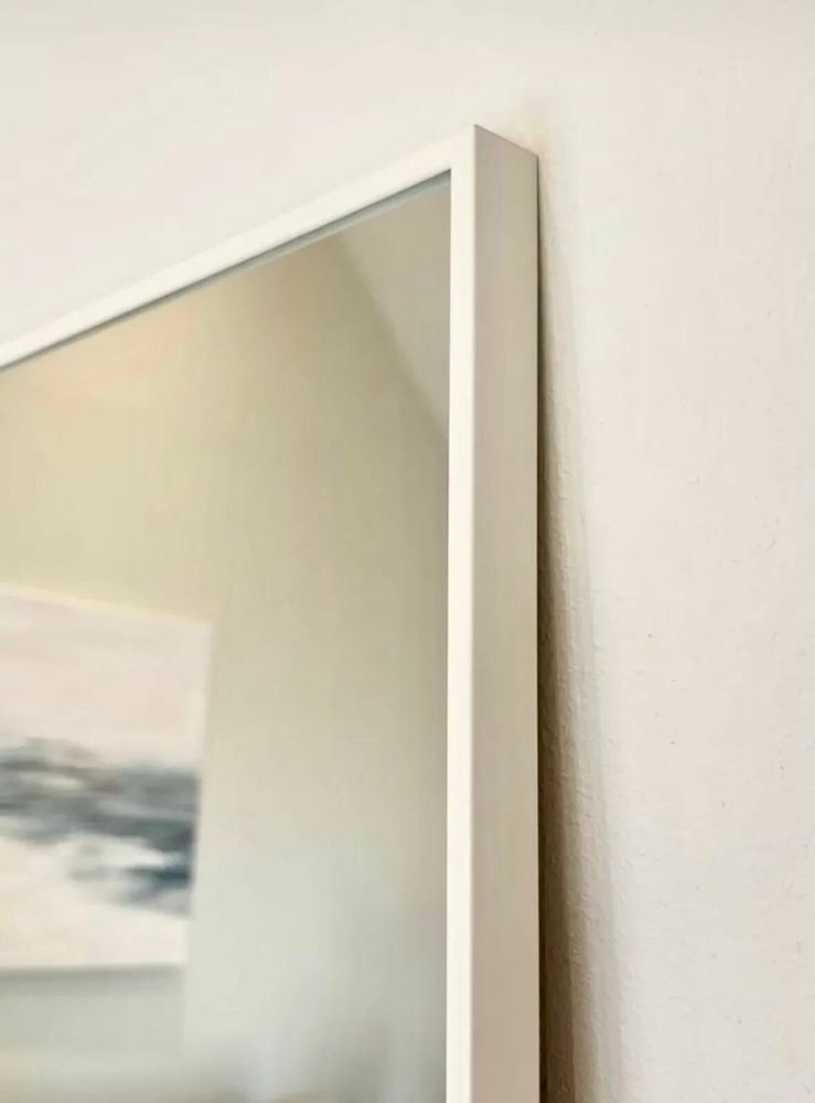 Mirrors - Extra Large Full Length Mirror With White Frame (110x210cm) - SCANDINAVIAN GLASSFACTORY