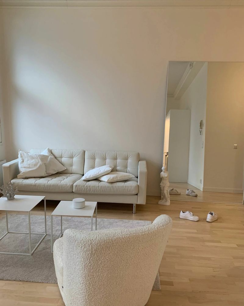 Mirrors - Extra Large Full Length Mirror With White Frame (110x210cm) - SCANDINAVIAN GLASSFACTORY