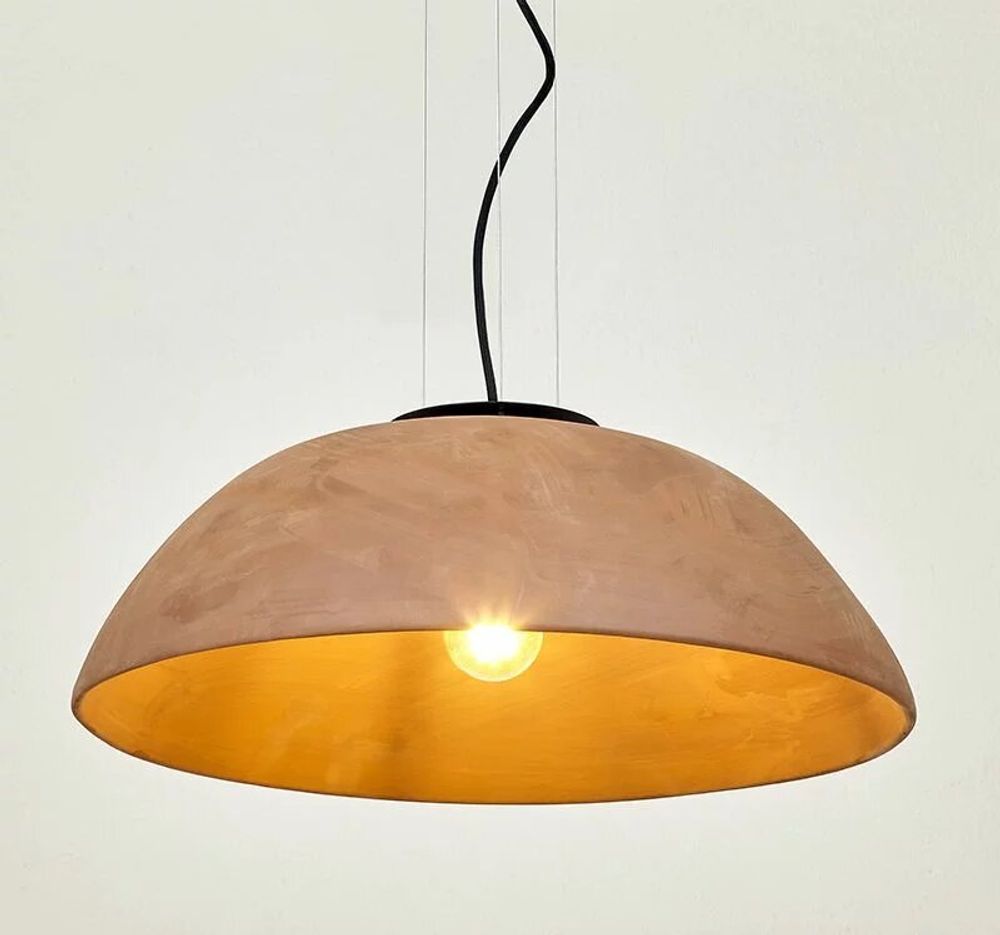 Suspensions - ABSIS suspension avec abat-jour en terracotta XL - LUXCAMBRA