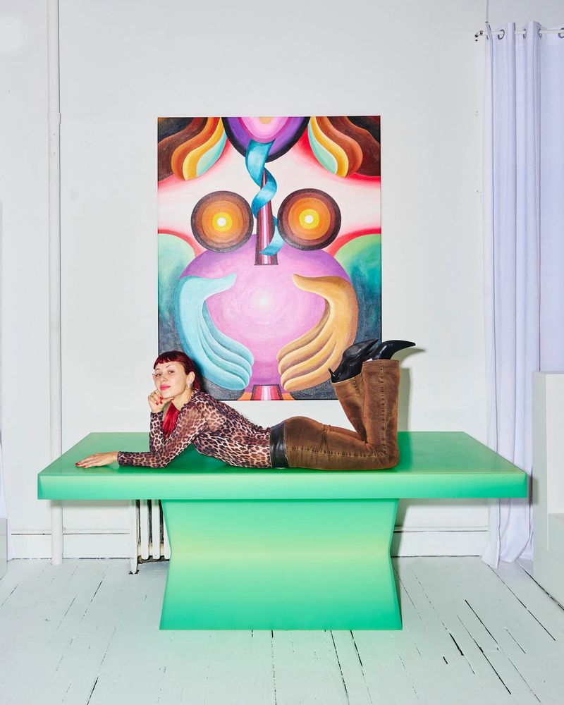 Tables Salle à Manger - Table de billard SHIFT en résine époxy vert turquoise par Facture - TULESTE FACTORY