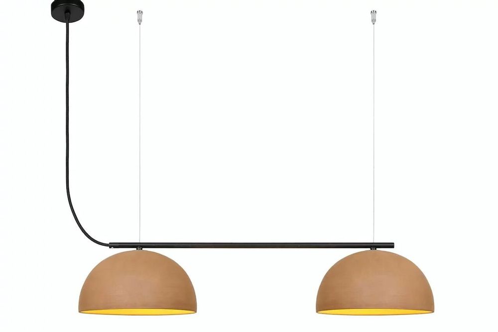 Autres fournitures bureau - ABSIS suspension linéaire avec abat-jours en terracotta ou blanc verni - LUXCAMBRA