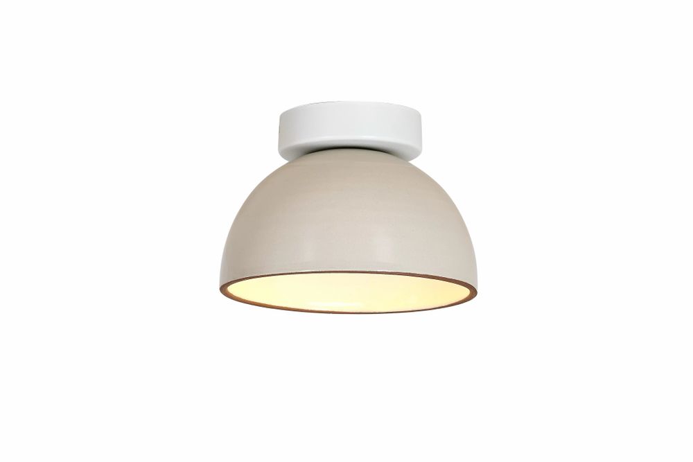 Plafonniers - ABSIS plafonnier avec abat-jour en terracotta ou blanc verni - LUXCAMBRA