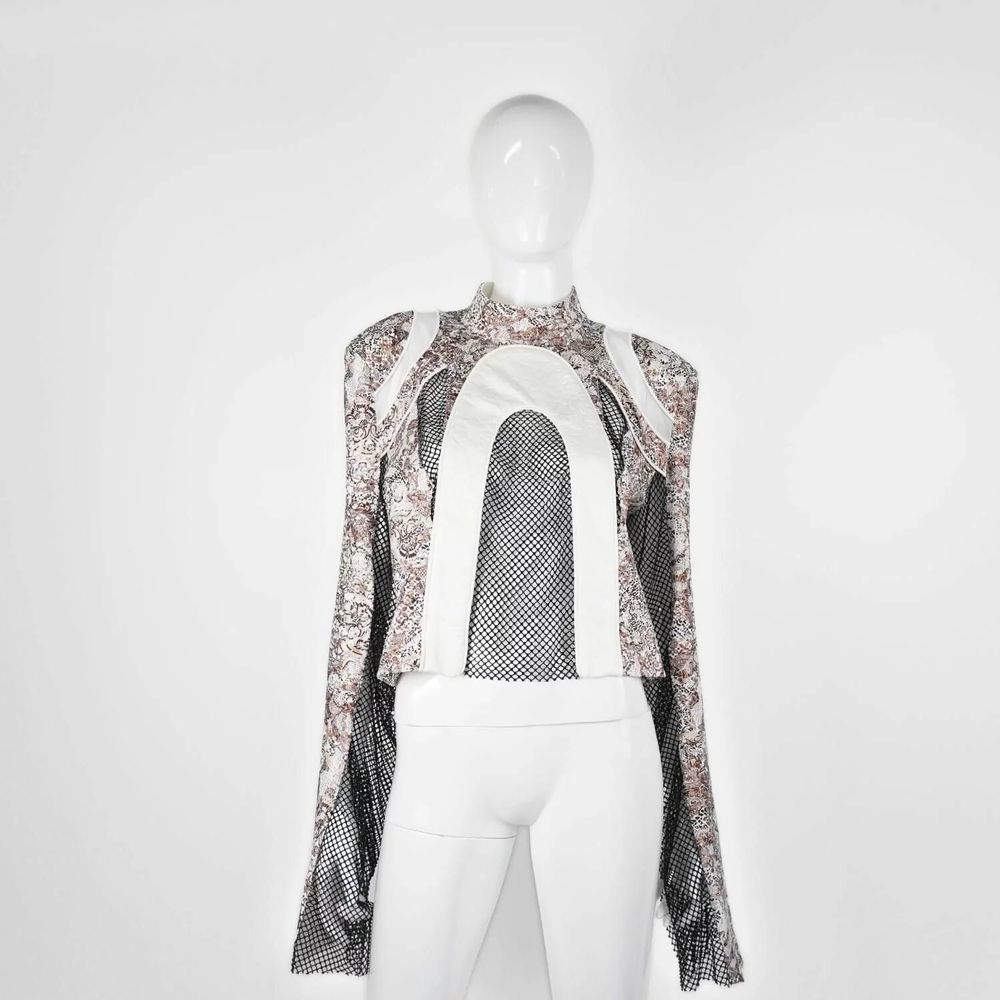 Apparel - Blouse STELLA VIA Brown Paisley - Brown paisley - height: 50.00; width: 43.00; lengh: 80.00 - MONYER
