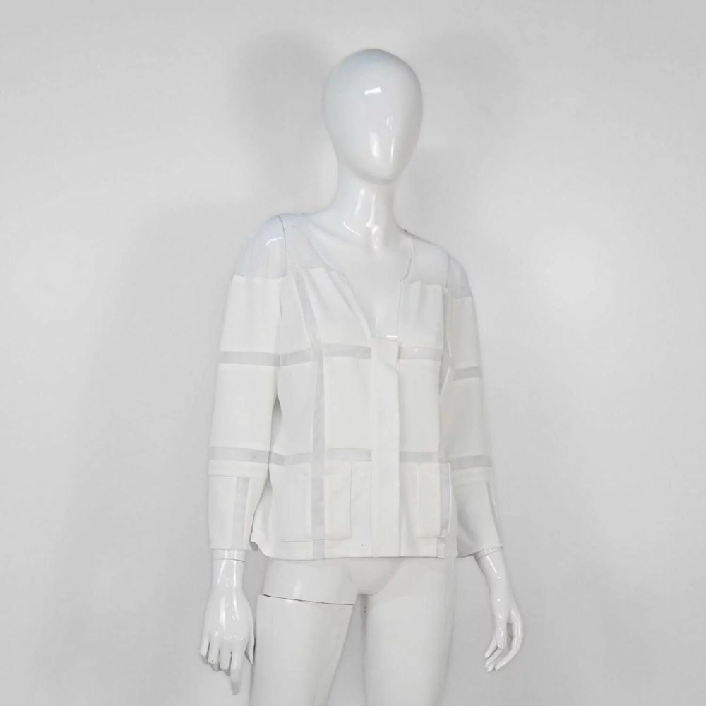 Apparel - Blouse CELESTIA White 1 - White 1 - height: 57.00; width: 38.50; lengh: 49.00 - MONYER