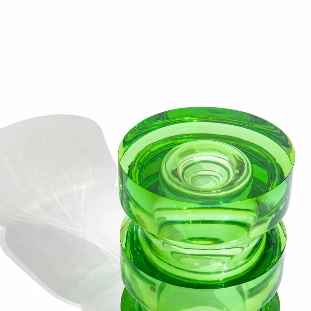 Stools - Echo III Slender Side Table in Green Polyurethane Resin - TULESTE FACTORY