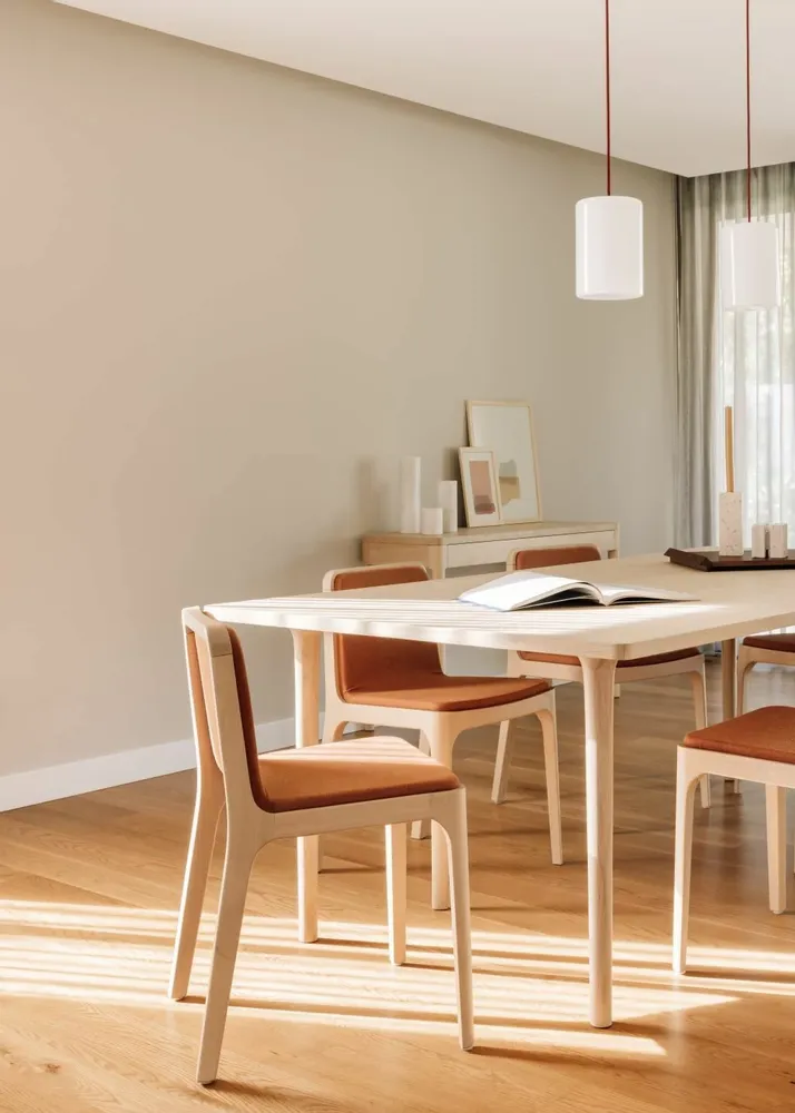 Dining Tables - The Minimalist Modern Cast Table in Oak Wood160cm x 100cm oak - MOR