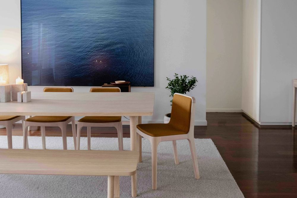 Dining Tables - The Minimalist Modern Cast Table in Ash Wood 160cm x 100cm - MOR
