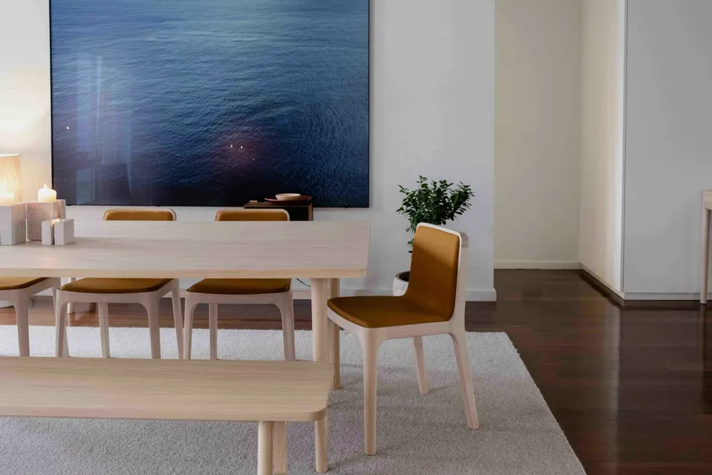 Dining Tables - The Minimalist Modern Cast Table in Ash Wood 160cm x 100cm - MOR