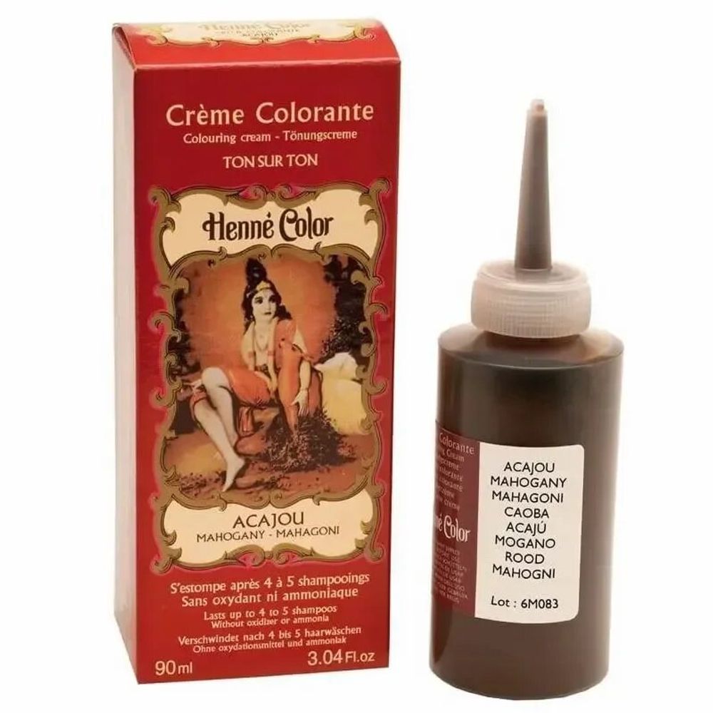Cosmétiques - Pack de 3 crèmes hennés colorantes acajou 90ml - ARABESK