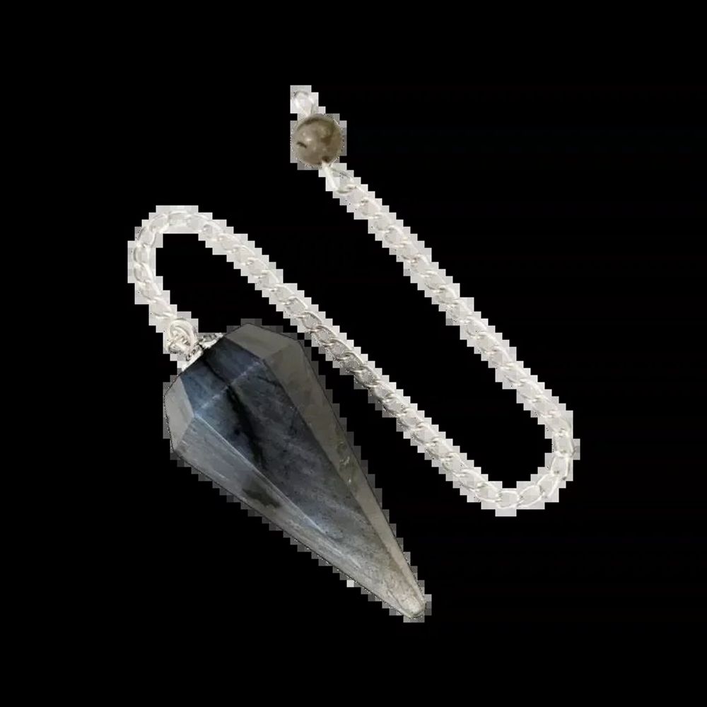 Jewelry - Conical pendulum in Labradorite 6 faces - ARABESK