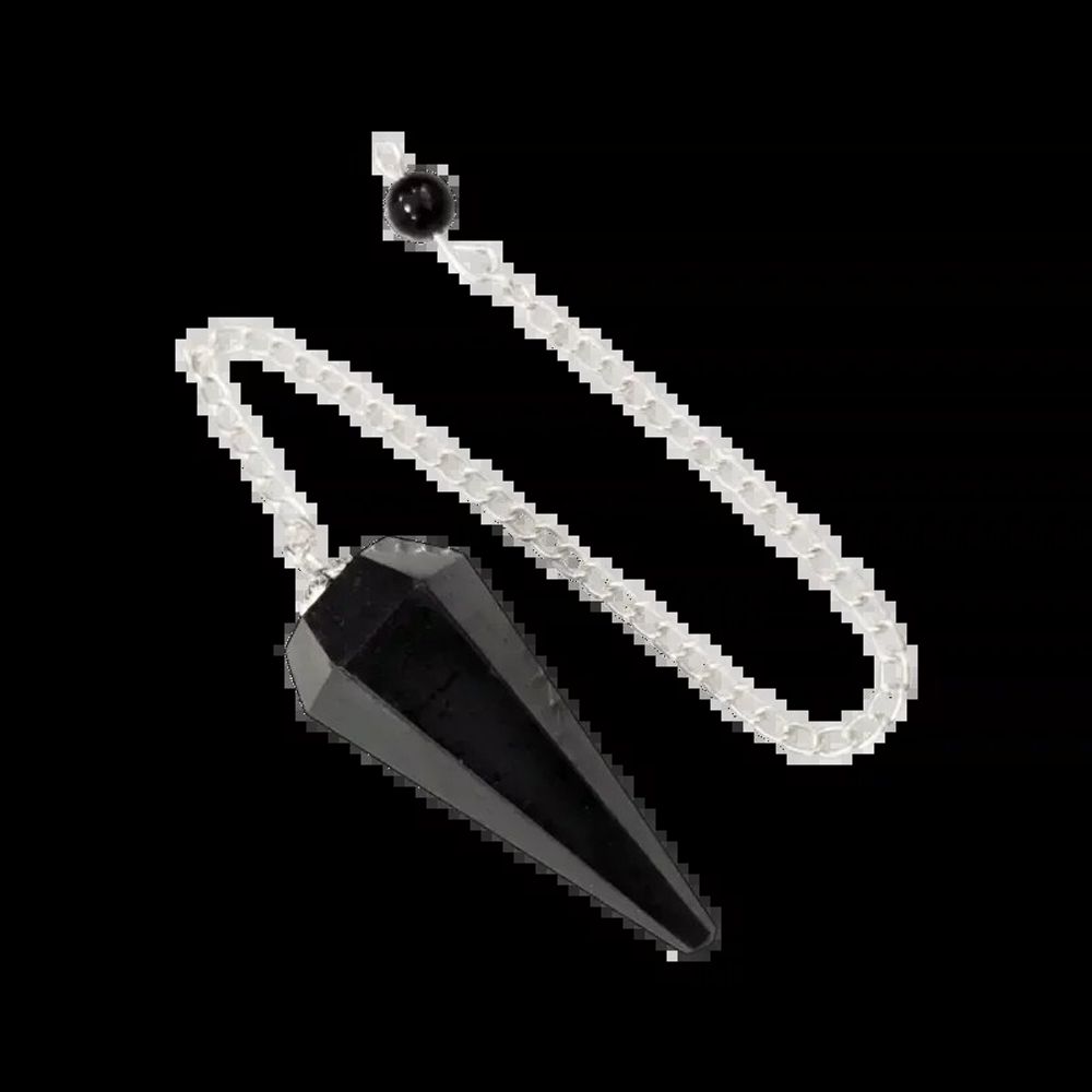 Bijoux - Pendule Tourmaline Noire Conique 6 faces - ARABESK