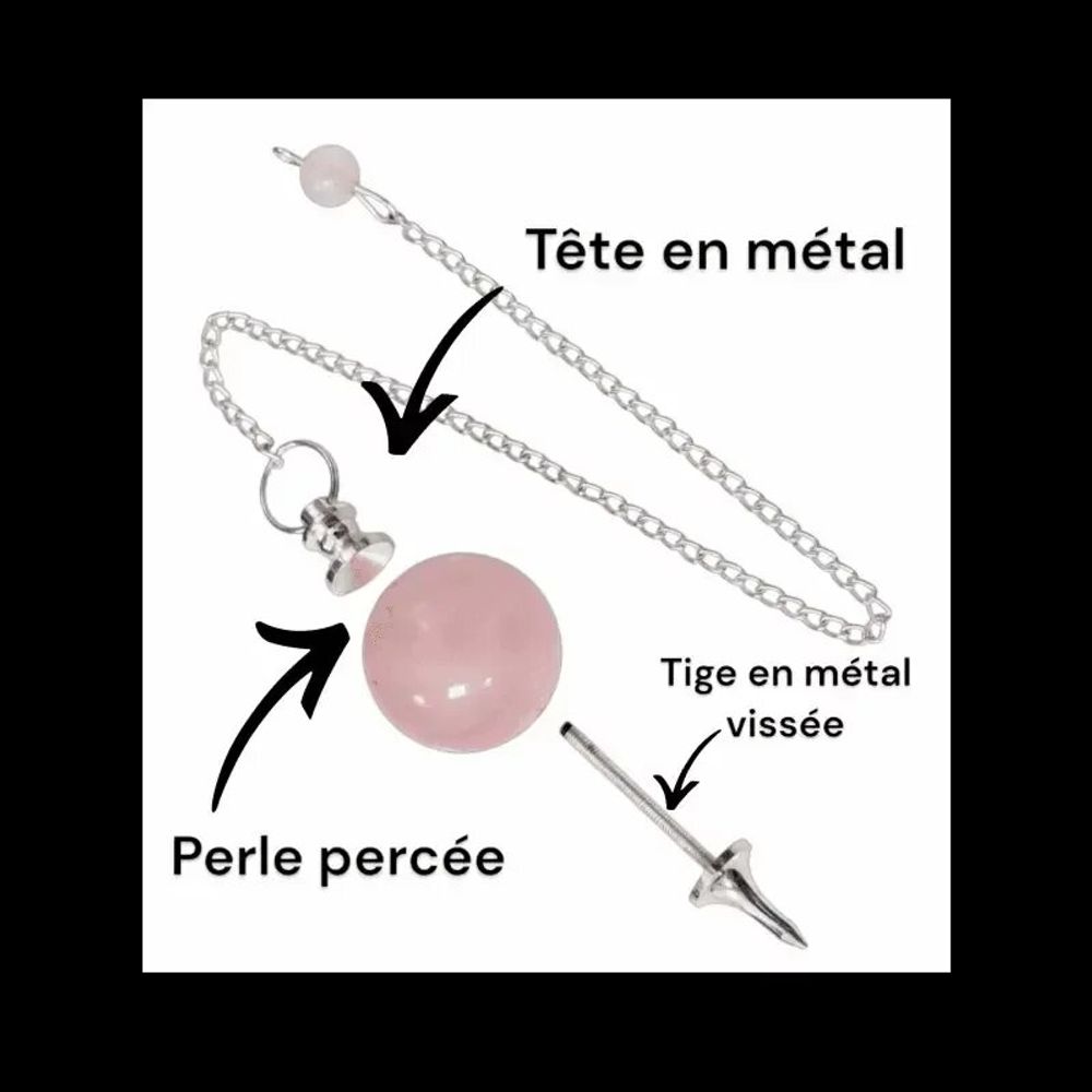 Jewelry - Rock Crystal Sphere Pendulum 4cm - ARABESK