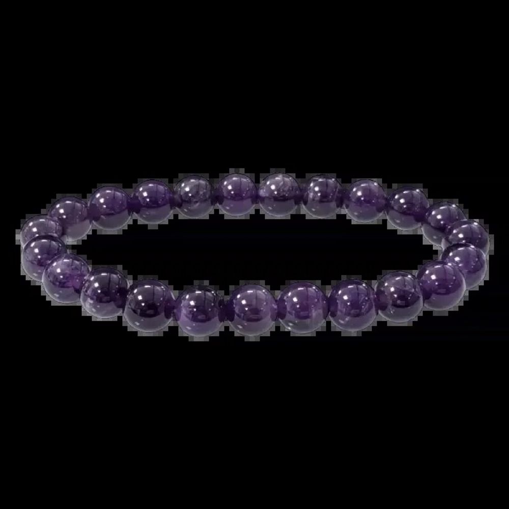 Bracelets - Amethyst bracelet A 7.5-8.5mm beads - ARABESK