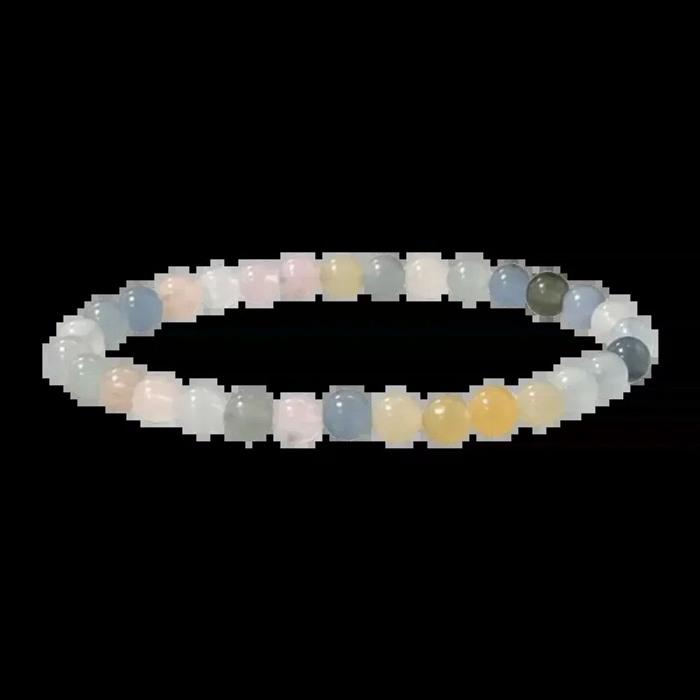 Bracelets - Bracelet Béryls Aigue marine & Morganite AA perles 6mm - ARABESK