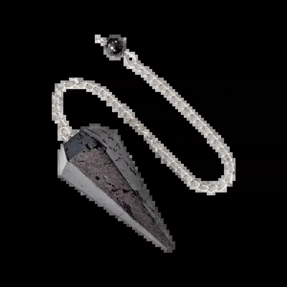 Jewelry - 6-sided Conical Hematite Pendulum - ARABESK