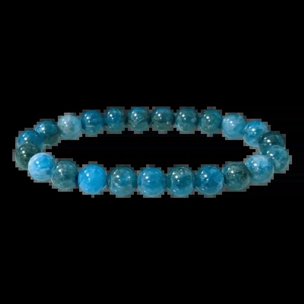 Bracelets - Bracelet Blue Apatite A beads 8-9mm - ARABESK