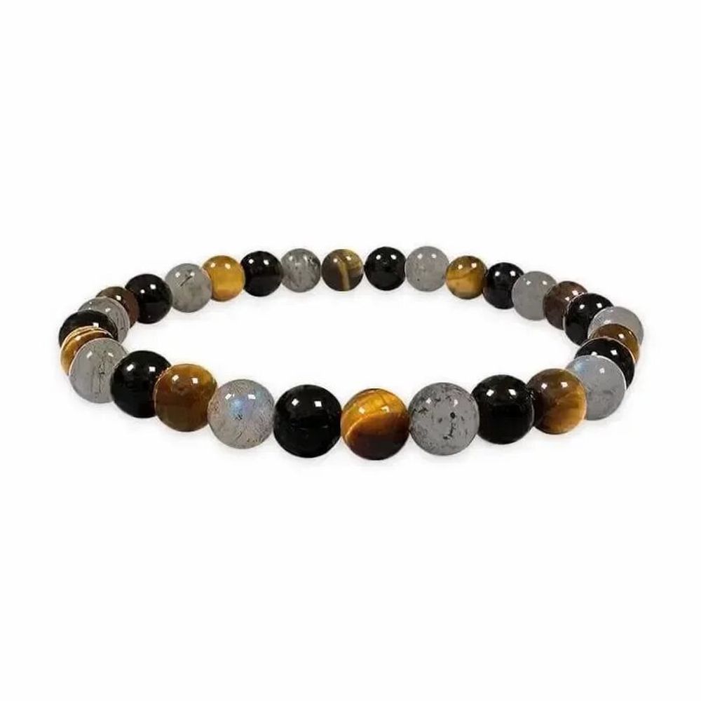 Bracelets - Bracelet Labradorite Oeil de tigre Onyx perles 6mm - ARABESK