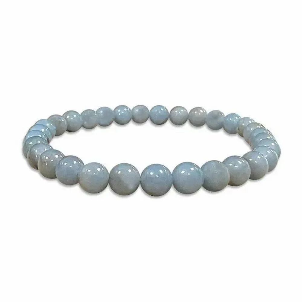 Bracelets - Angelite bracelet beads 6-7mm - ARABESK