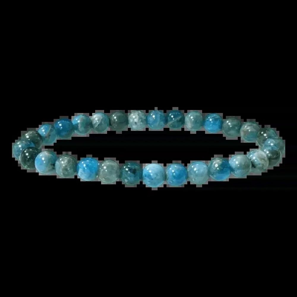 Bracelets - Bracelet Blue Apatite AB beads 6-7mm - ARABESK