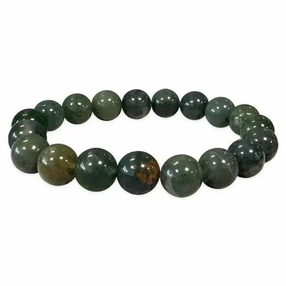 Bracelets - Bracelet Agate mousse perles 10mm - ARABESK