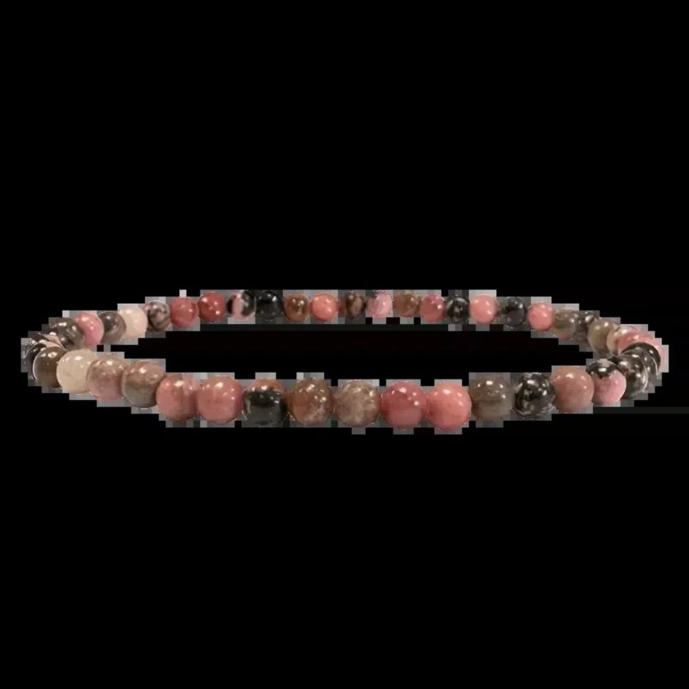Bracelets - Bracelet Rhodonite perles 4mm - ARABESK
