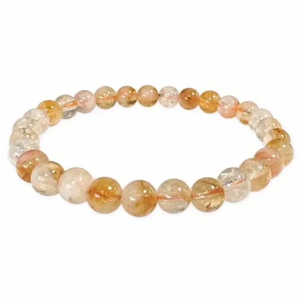 Bracelets - Bracelet Citrine chauffée perles 6.5mm - ARABESK