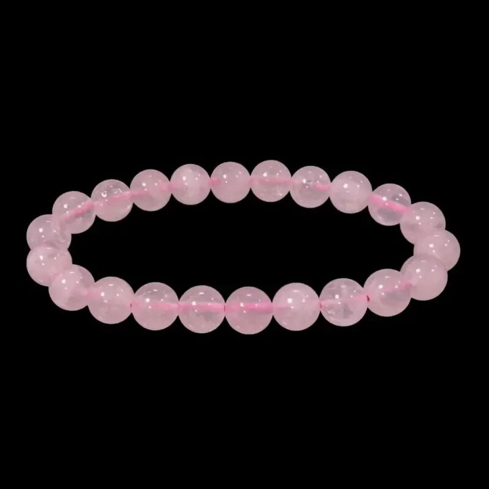 Bracelets - Rose Quartz A 8mm pearls bracelet - ARABESK