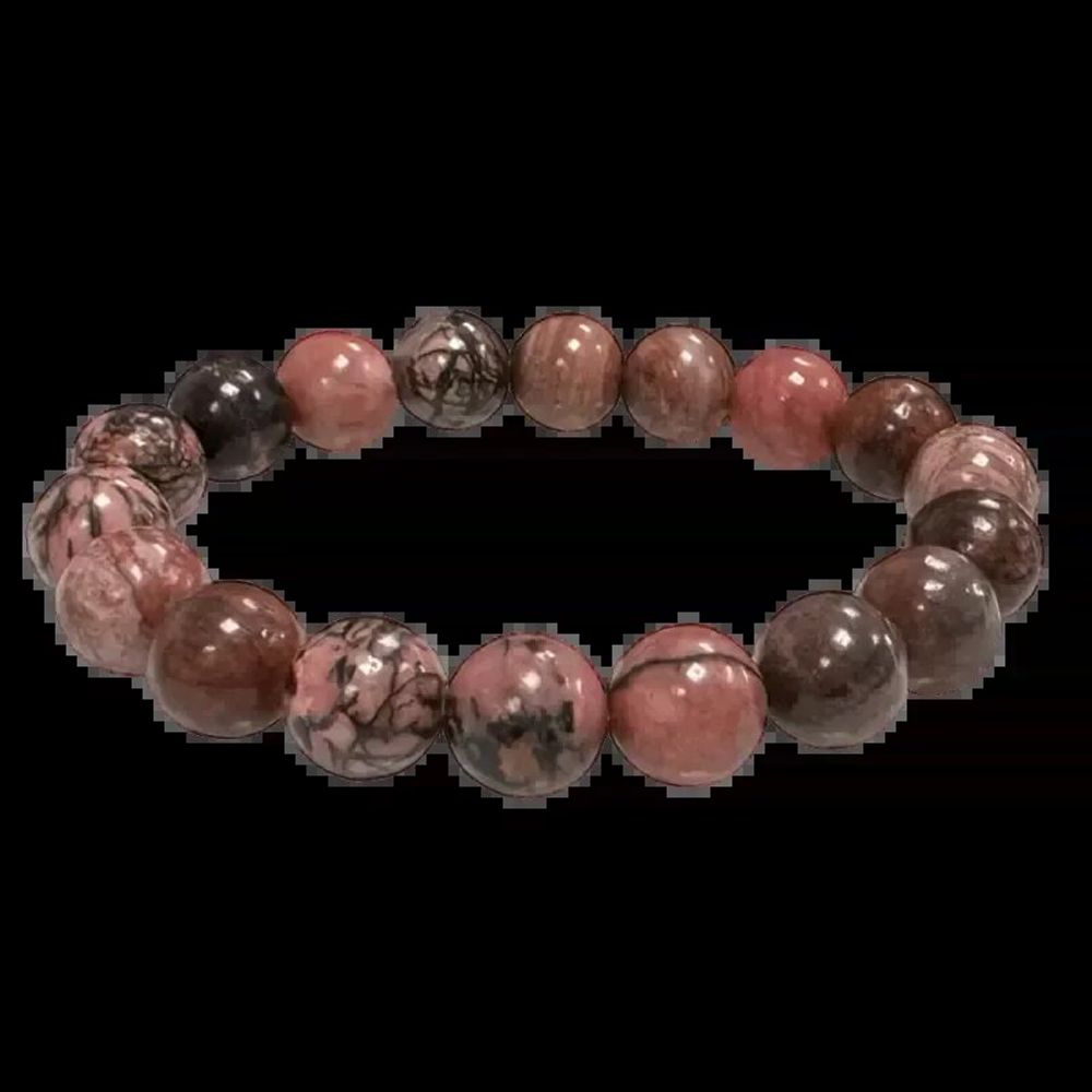 Bracelets - Bracelet Rhodonite perles 10mm - ARABESK