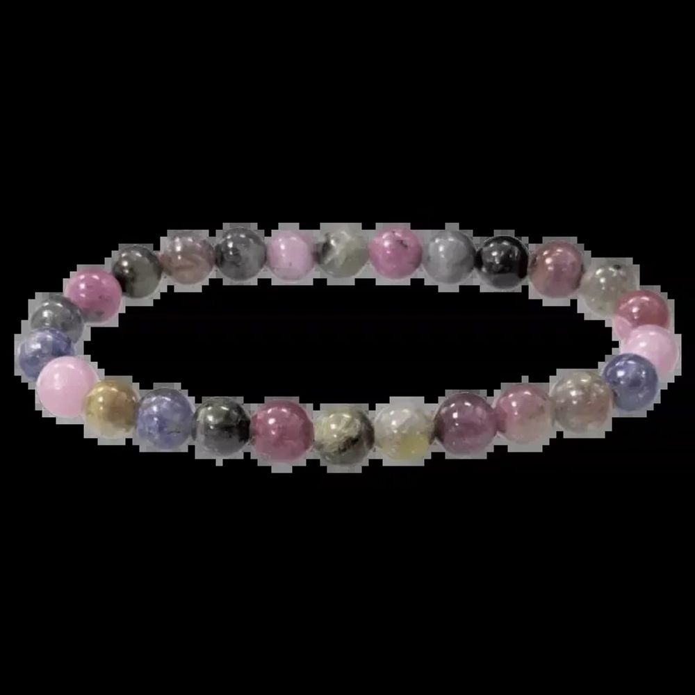 Bracelets - Bracelet Saphir multicolore perles 6-7mm - ARABESK