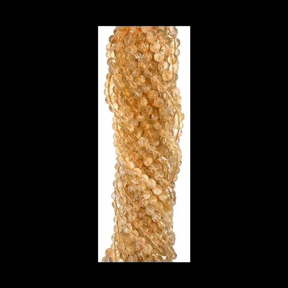 Jewelry - Natural Citrine 6mm pearls on string - ARABESK