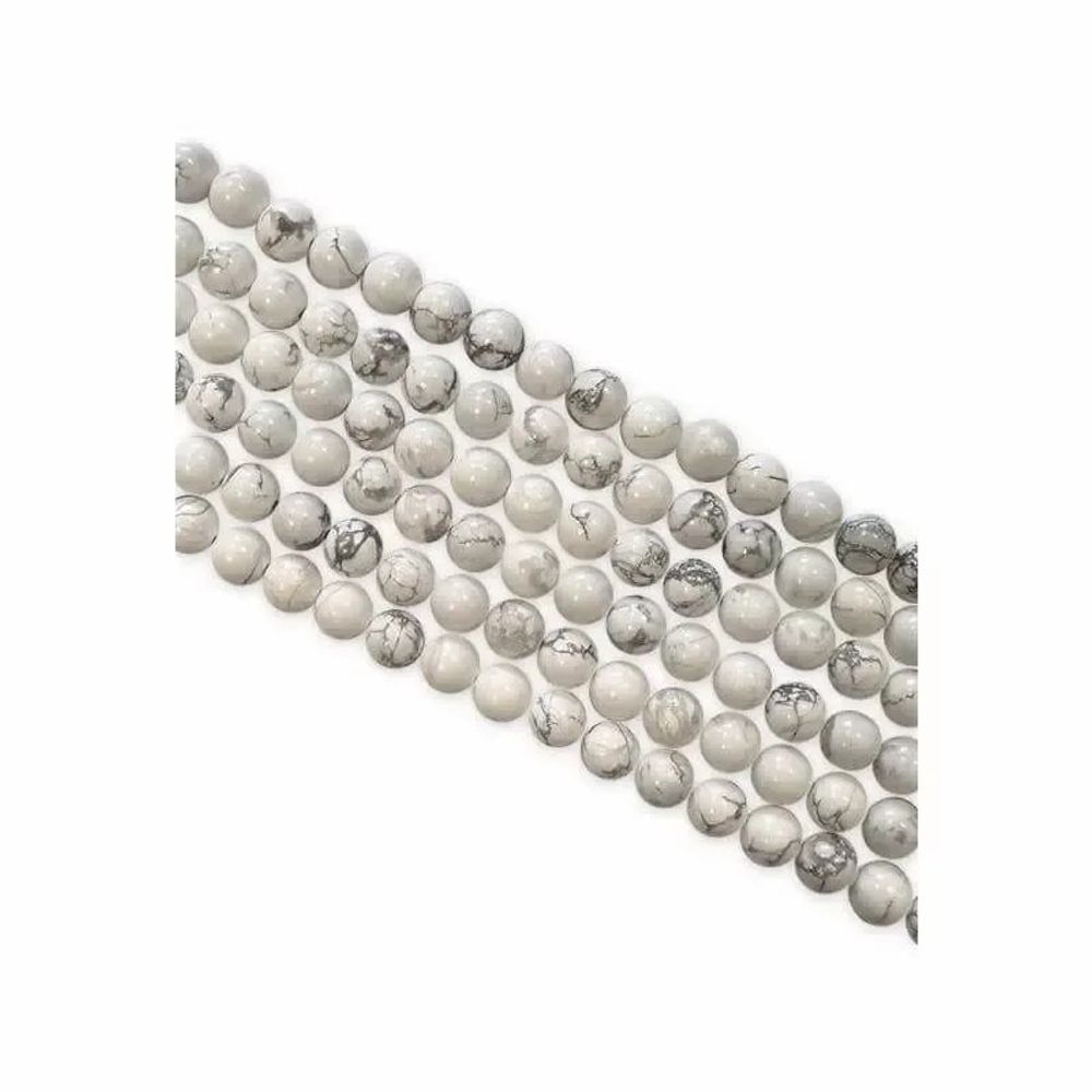 Jewelry - Howlite A 6mm pearls on string - ARABESK