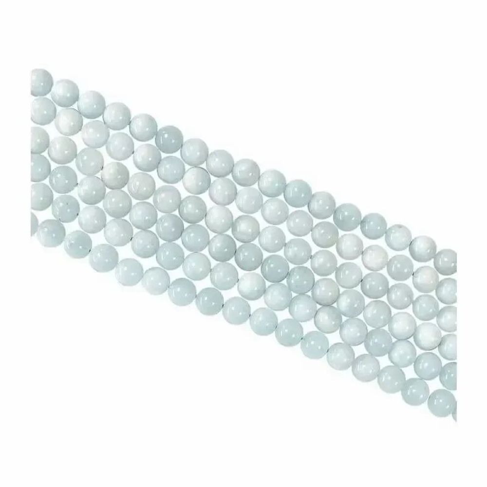 Bijoux - Aigue Marine perles 8mm sur fil 40cm - ARABESK