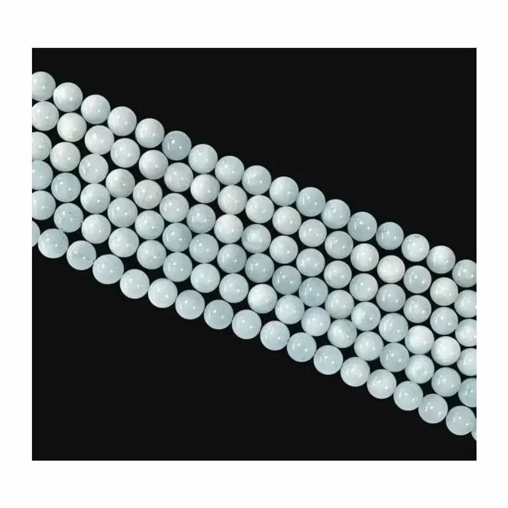 Bijoux - Aigue Marine perles 8mm sur fil 40cm - ARABESK