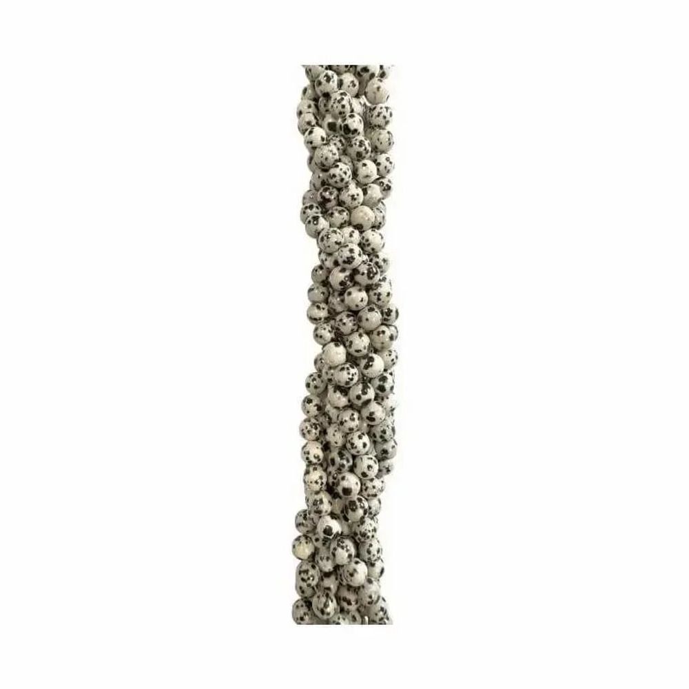 Jewelry - Dalmatian Jasper beads 8mm on a 40cm thread - ARABESK