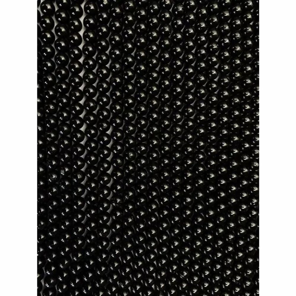 Jewelry - A black tourmaline beads 8-9mm on 40cm wire - ARABESK
