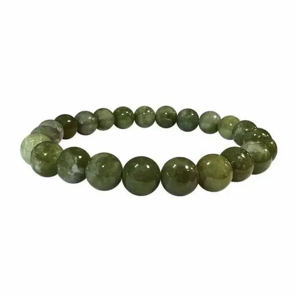 Bracelets - Jade Nephrite A 8mm pearls bracelet - ARABESK