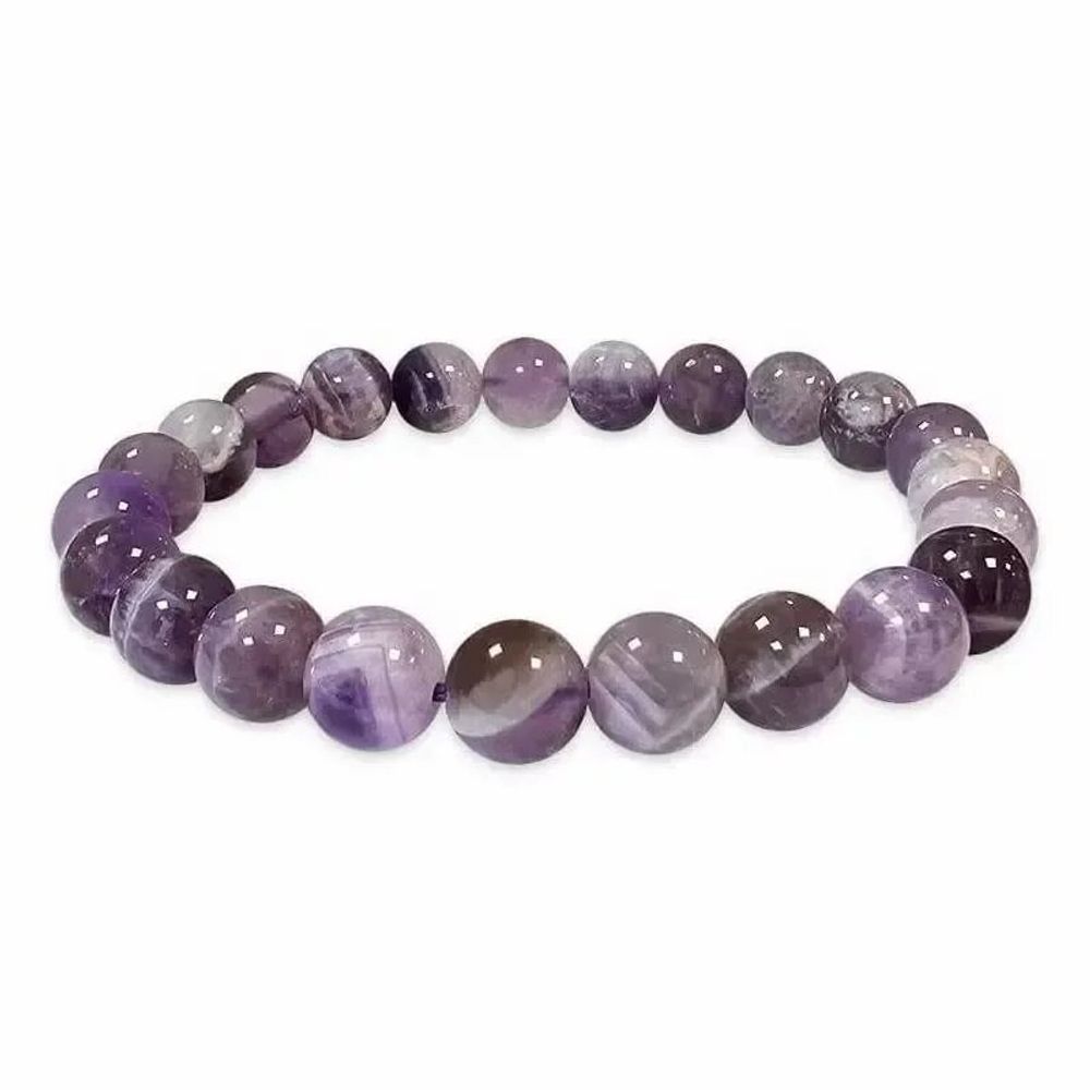 Bracelets - Bracelet Amethyst banded A pearls 7.5-8.5mm - ARABESK