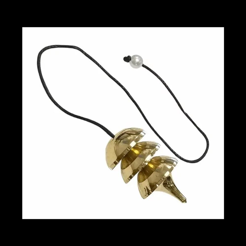 Jewelry - Osiris Pendulum in Brass with Leather Cord - ARABESK