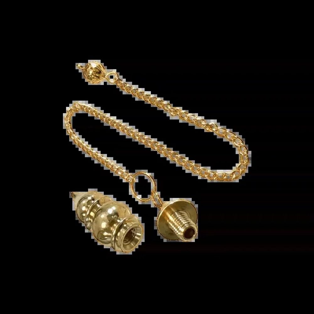 Bijoux - Pendule radiesthésie de Yoga en Laiton avec réservoir - ARABESK